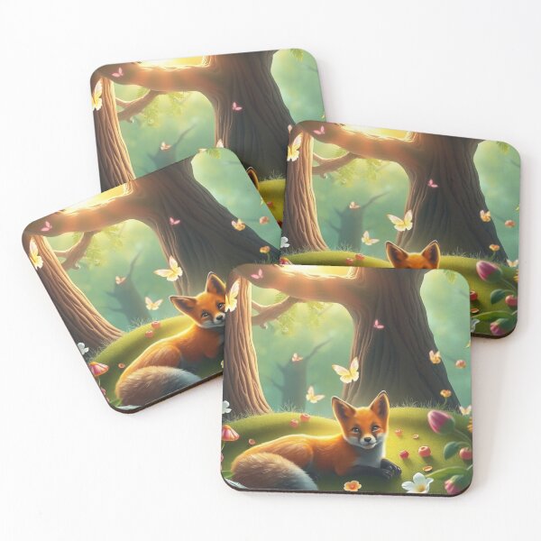 Item preview, Young fox and a sunny day in the forest designed and sold by MADandSANE-MArt.