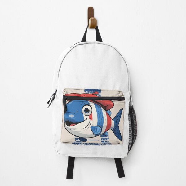 Item preview, French Flag Fish – Patriotic Cartoon with Red Beret designed and sold by DariaCraft.