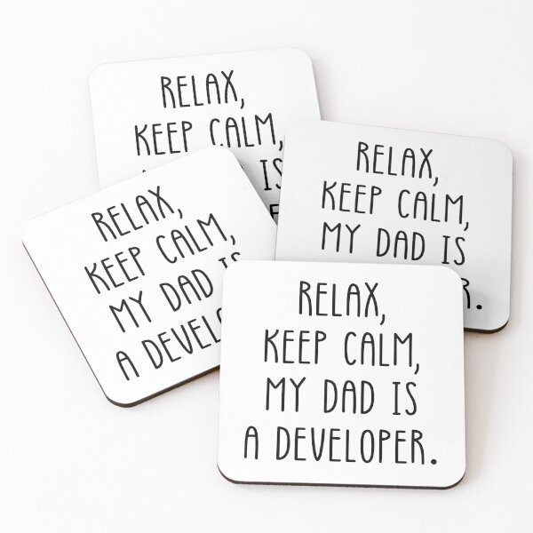 Item preview, Relax Keep Calm My Dad Is A Developer Funny Coding Baby Saying designed and sold by CuteLovelyDesigns.