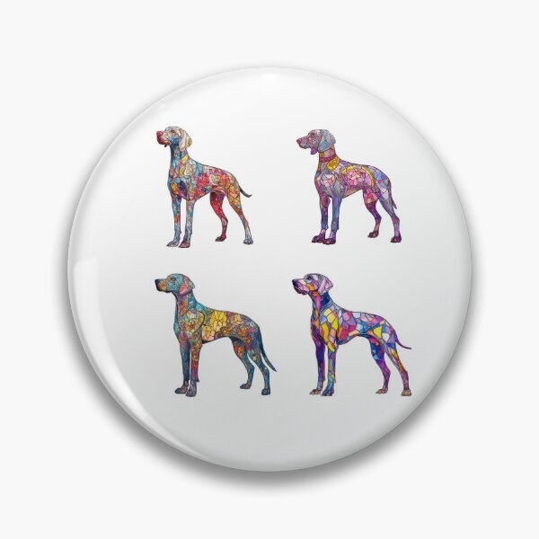 Item preview, Stained Glass Weimaraner Dogs designed and sold by TheAnimalZ00.
