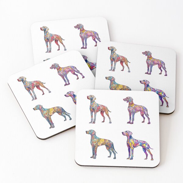 Item preview, Stained Glass Weimaraner Dogs designed and sold by TheAnimalZ00.