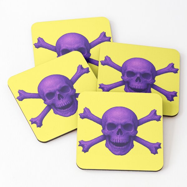 Item preview, Jolly Roger Purple Skull and Crossbones Pirate Flag designed and sold by hauntedtees.