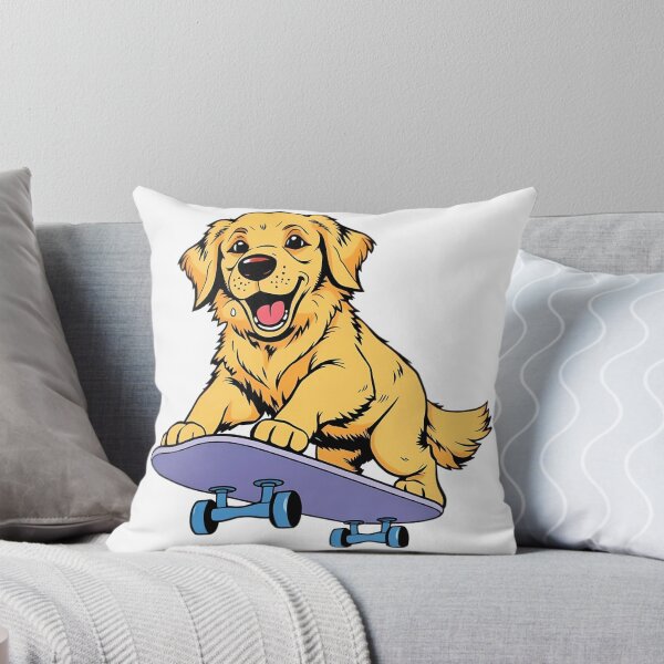 Item preview, A cute golden retriever is skateboarding designed and sold by DOG DESIGN.