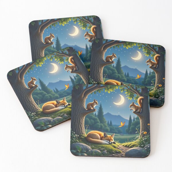 Item preview, Young fox in the evening designed and sold by MADandSANE-MArt.