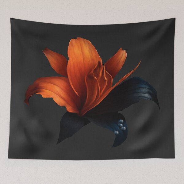 Item preview, Fire lily with water drops designed and sold by KrazyArtStyle.