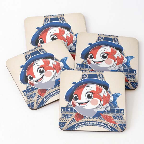Item preview, Cute Tricolor Fish Girl – French Flag Ocean Friend designed and sold by DariaCraft.
