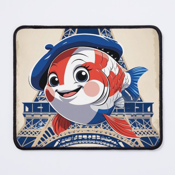 Item preview, Cute Tricolor Fish Girl – French Flag Ocean Friend designed and sold by DariaCraft.