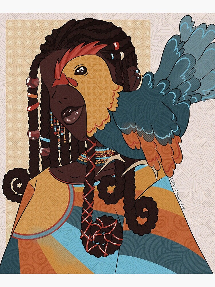 Thumbnail 3 of 3, Photographic Print, Woman With Chicken designed and sold by Brainbruises-.