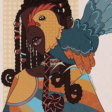 Artwork thumbnail, Woman With Chicken by LittleTeacupArt