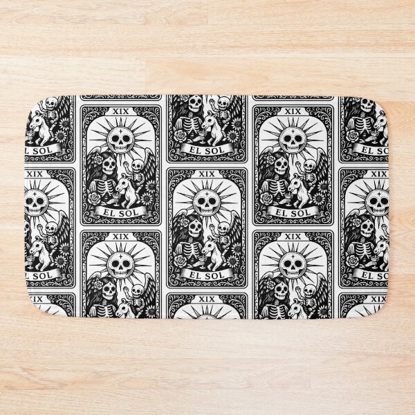 Item preview, The Sun Tarot Card Print – Ornamental Black and White Art designed and sold by  Ojo de Lilith.