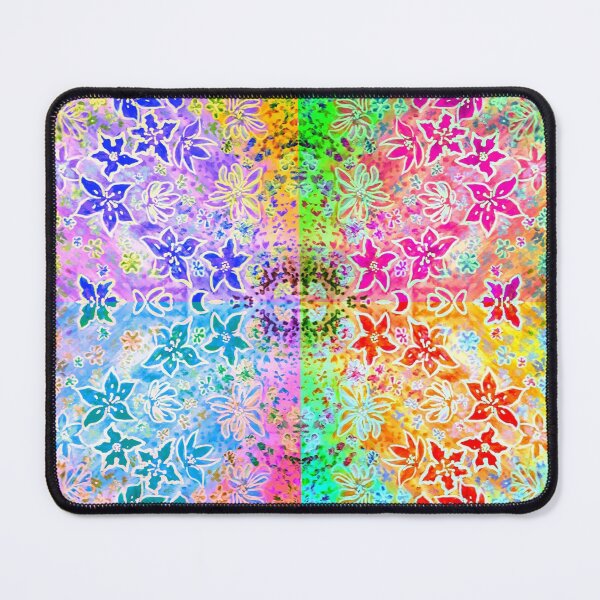 Item preview, Summer Psychedelic Technicolour Flower Spray butterfly Pattern designed and sold by TreeWyrm.