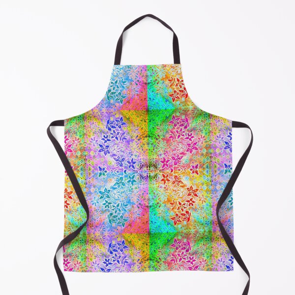 Item preview, Summer Psychedelic Technicolour Flower Spray butterfly Pattern designed and sold by TreeWyrm.