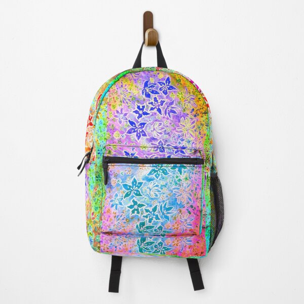 Item preview, Summer Psychedelic Technicolour Flower Spray butterfly Pattern designed and sold by TreeWyrm.