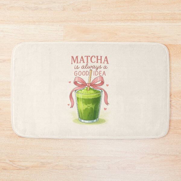 Item preview, Matcha Girly and Cozy | Kawaii Pink Bow Design for Prints, Mugs, and Notebooks designed and sold by Mycozydesign.