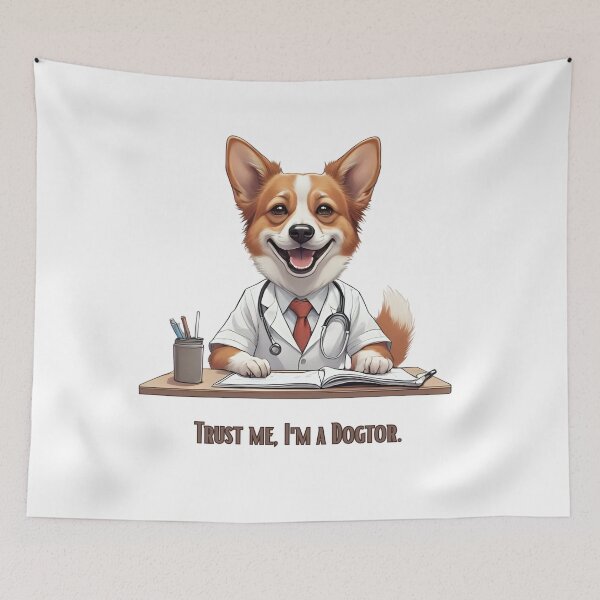 Item preview, Doctor Corgi Knows Best designed and sold by Pixel--Threads.