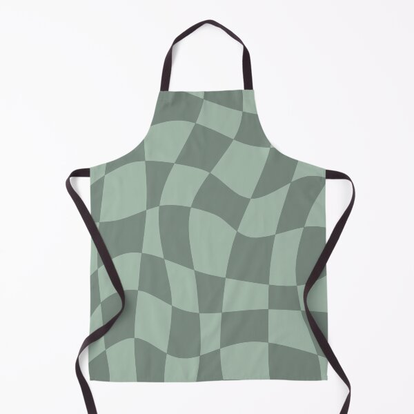 Item preview, Modern Minimalist Liquid Checkered Pattern in Sage Green designed and sold by Deutschic.