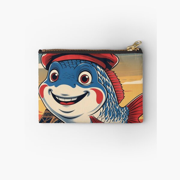 Item preview, Smiling French Fish – Bastille Day Sunset by Eiffel Tower designed and sold by DariaCraft.