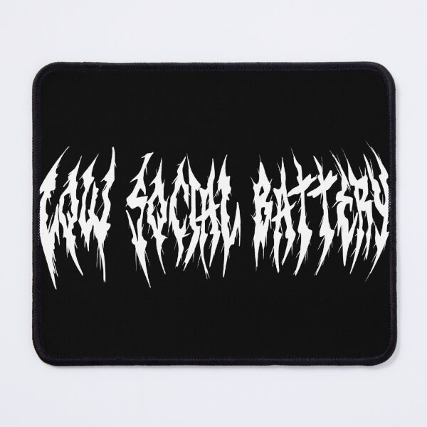 Item preview, Low Social Battery Metal Logo – Deathcore / Death Metal Aesthetic designed and sold by ArtworkByCasey.
