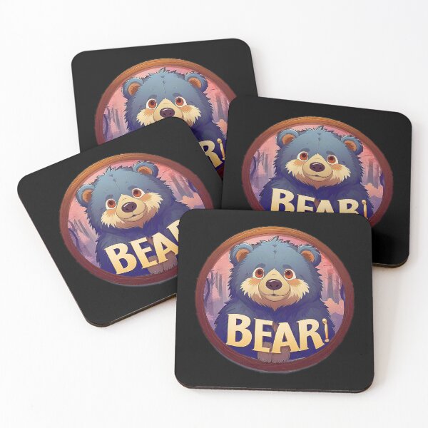 Item preview, Image 3/6 of a fantasy bear with the large phrase "BEAR!" in the center inside a circle. designed and sold by Giulivo Store Graphic.