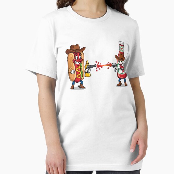 Item preview, Saucenkrieg – Hot Dog vs. Ketchup T-Shirt designed and sold by mntdesigner.