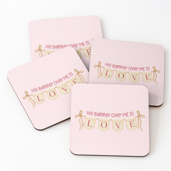 Item preview, His Banner Over Me Is Love Song of Solomon 2:4 Bible Verse designed and sold by PlumBlushCo.