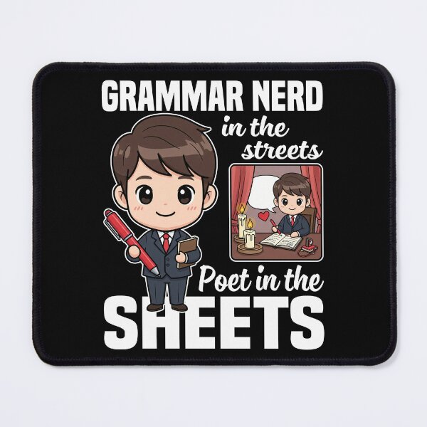 Item preview, GRAMMAR NERD IN THE STREETS, POET IN THE SHEETS - WRITER/AUTHOR GIFT designed and sold by KEF Custom.
