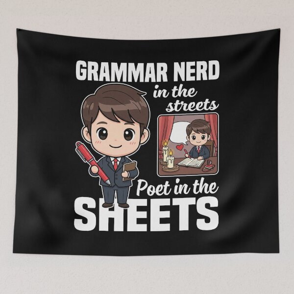 Item preview, GRAMMAR NERD IN THE STREETS, POET IN THE SHEETS - WRITER/AUTHOR GIFT designed and sold by KEF Custom.