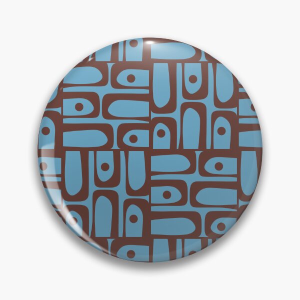 Item preview, Eclectic Mid Century Modern Piquet Multi Pattern in Blue and Brown designed and sold by kierkegaard.
