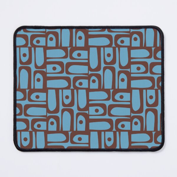 Item preview, Eclectic Mid Century Modern Piquet Multi Pattern in Blue and Brown designed and sold by kierkegaard.