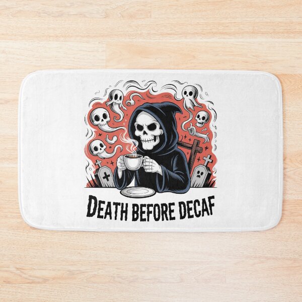 Item preview, Death Before Decaf  designed and sold by Hairball-Pets.