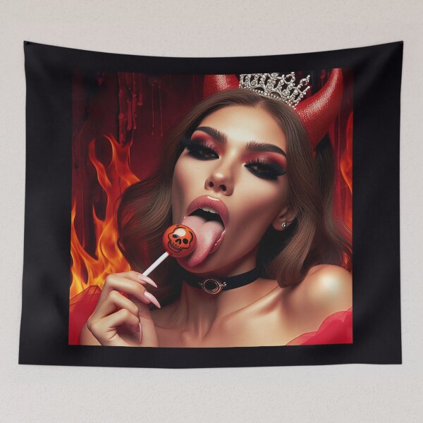 Item preview, Demonic Lady Skull Lollipop designed and sold by Voodoo Store Paranormal Collections.
