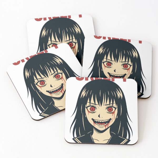 Item preview, CREEPY – Anime Horror Girl Graphic Tee designed and sold by MerkAkid.