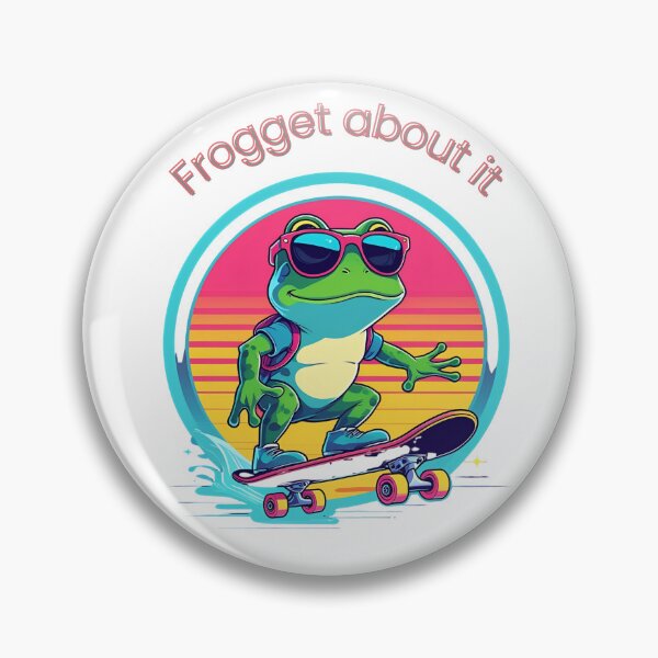 Item preview, Frogget About It – Cool Frog Skateboarding Vaporwave T-Shirt designed and sold by AttitudeTeesgr.