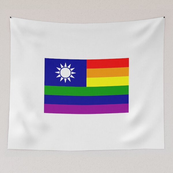 Item preview, LGBT Rainbow Gay Pride Flag of Taiwan designed and sold by Martstore.