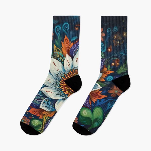 Item preview, Colorful Floral Design Featuring Radial Petal and Leaf Patterns. designed and sold by HEMRO.