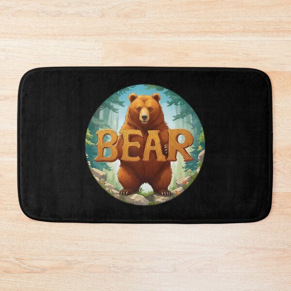 Item preview, Image 4/6 of a fantasy bear with the large phrase "BEAR!" in the center inside a circle. designed and sold by Giulivo Store Graphic.