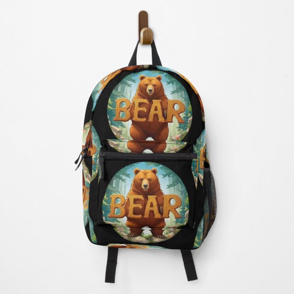 Item preview, Image 4/6 of a fantasy bear with the large phrase "BEAR!" in the center inside a circle. designed and sold by Giulivo Store Graphic.