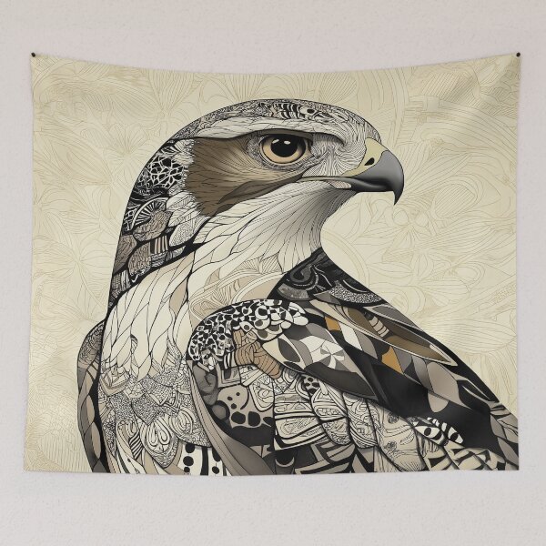 Item preview, Abstract Hawk Design with Detailed Feather and Pattern Elements. designed and sold by HEMRO.