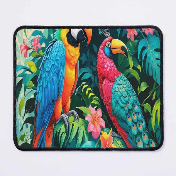 Item preview, Vibrant Tropical Birds in Jungle Paradise designed and sold by Max Store.