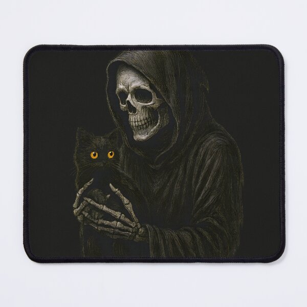 Item preview, Grim Reaper Holding Black Cat designed and sold by Shoot-The-Moon.