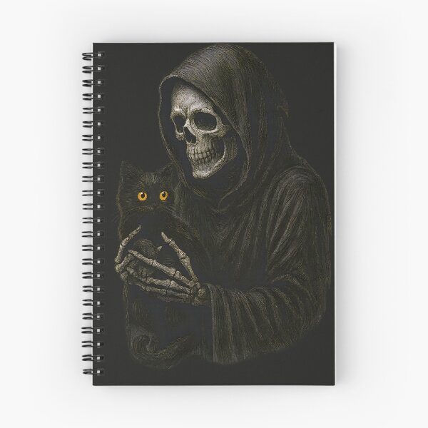 Item preview, Grim Reaper Holding Black Cat designed and sold by Shoot-The-Moon.
