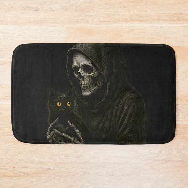 Item preview, Grim Reaper Holding Black Cat designed and sold by Shoot-The-Moon.