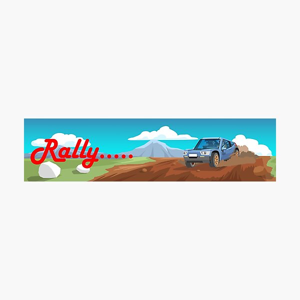 Item preview, Rally car on dust road. designed and sold by Preat Landscape Vector.