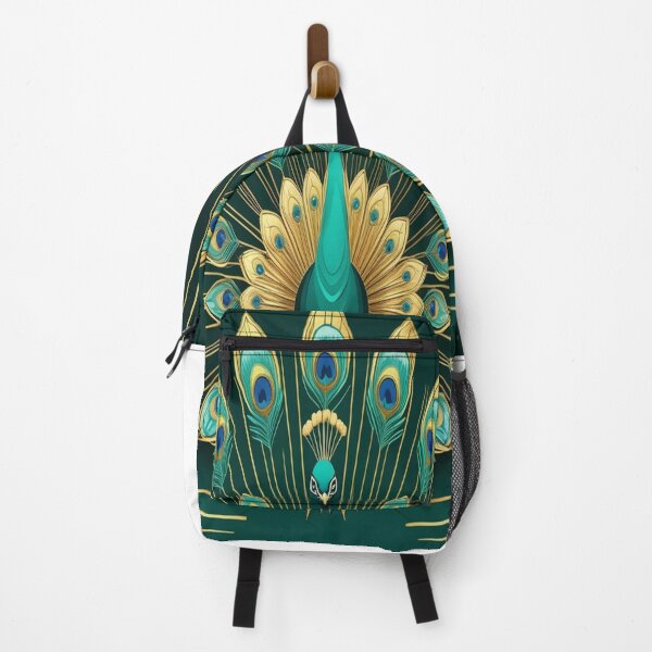 Item preview, Elegant Art Deco Peacock with Fanned Feathers designed and sold by Max Store.