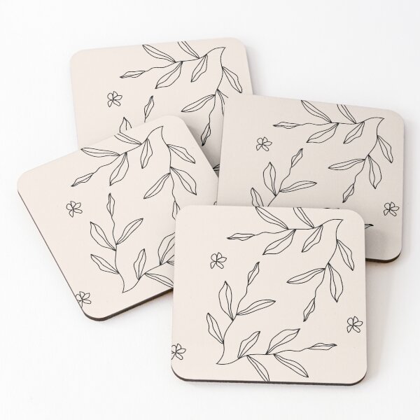 Item preview, Hand drawn boho style leaves - Minimalist Botanical Line Art designed and sold by Bojana Studio.