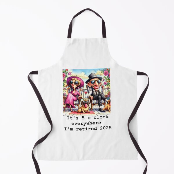 Item preview, Funny Retired Couple and Cool Pug on Vacation Cartoon Design Gifts designed and sold by Maniutek.