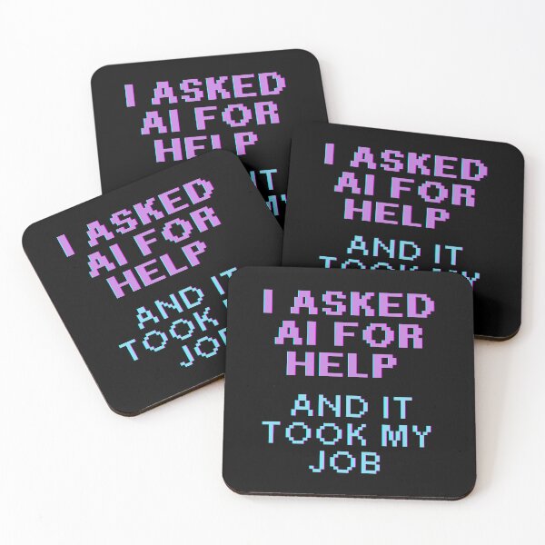 Item preview, AI Took My Job – Retro Glitch Statement designed and sold by FrankieBonzo.