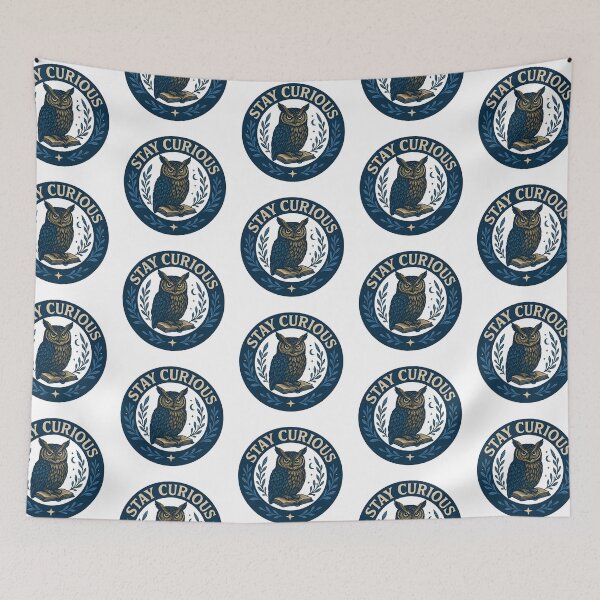 Item preview, Mystic Owl Stay Curious Art designed and sold by Shoot-The-Moon.