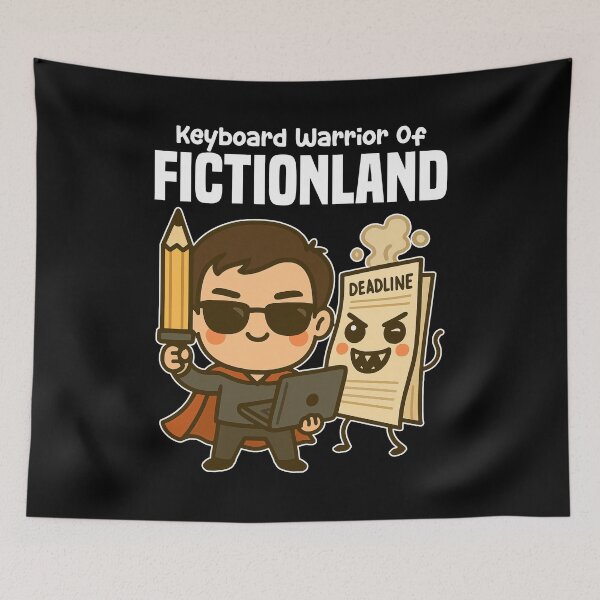 Item preview, KEYBOARD WARRIOR OF FICTIONLAND - WRITER/AUTHOR GIFT designed and sold by KEF Custom.
