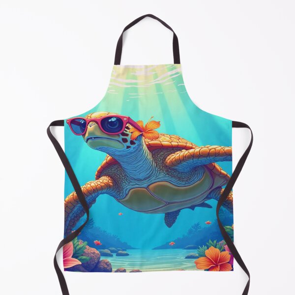 Item preview, "SUNGLASSES AND GRACEFUL SWIMMING" - THE CHIC TURTLE THAT MAKES YOU WANT TO TAN UNDER THE CORALS. designed and sold by Ralek.